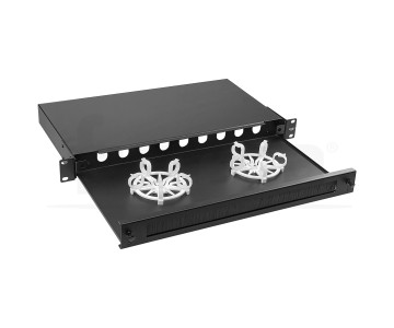 Bandeja guardacables panel cepillo 1U para armario rack 19"