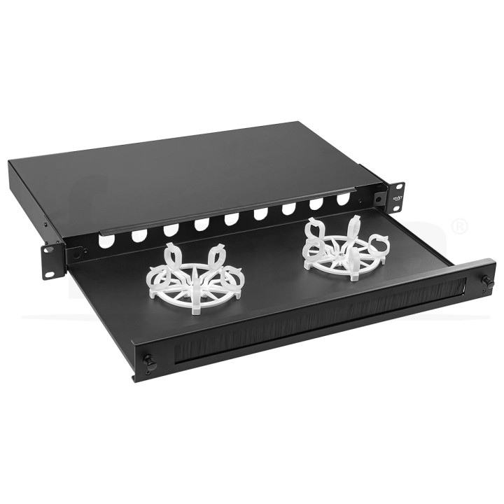 Bandeja guardacables panel cepillo 1U para...