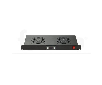 Conjunto 2 ventiladores 1U para armario rack 19"