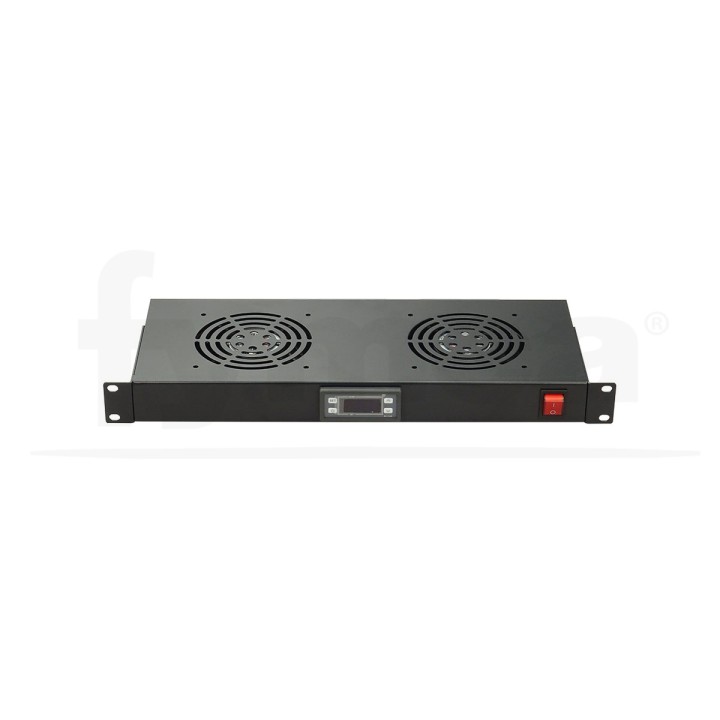 Conjunto 2 ventiladores 1U para armario rack 19"