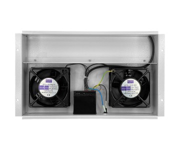 Conjunto 2 ventiladores fijación techo para armario rack...