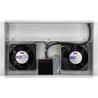 Conjunto 2 ventiladores fijación techo para armario rack termoaislado 19" tipo FRC-A