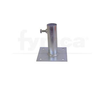 Base mástil max 40mm Sujección 4 agujeros en placa