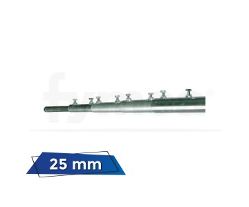 Mástil telecópico zincado 3000x25x2mm