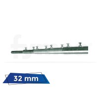 Mástil telecópico zincado 3000x32x2mm