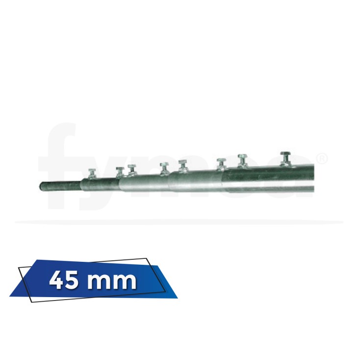 Mástil telecópico zincado 3000x45x2mm