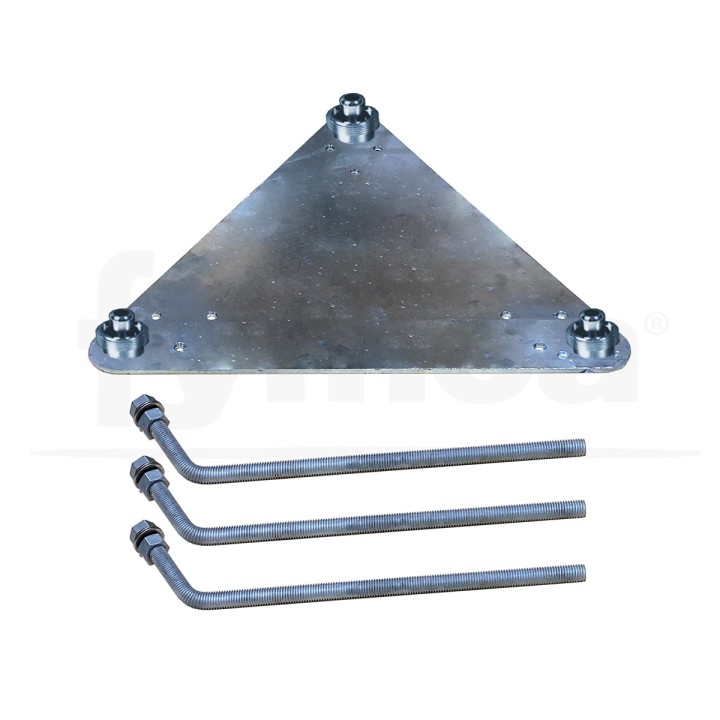 Base fija torreta S360 zincada (ancho 360mm)...