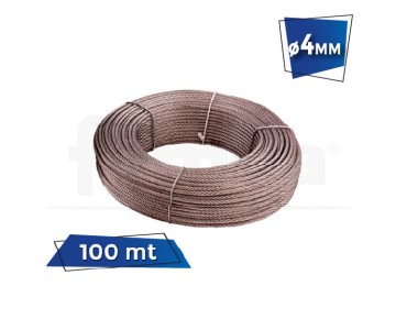 Cable vientos trenzado acerado alta calidad ø4mm, rollo...