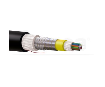 Cable 12 fibras SM Monomodo G657A2 600µ ajustada armada