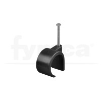 Clavo de acero para cable 7mm coaxial o similar, negro