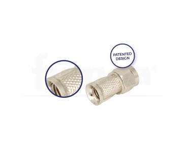 Conector F macho roscado con ring para cable 6,6-7,3mm....