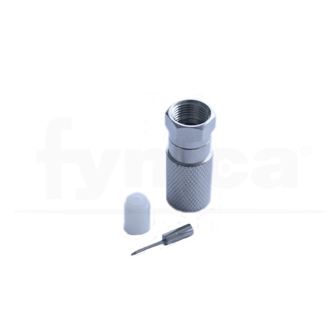 Conector Macho Roscado Conector F macho roscado con ring para cable 11mm