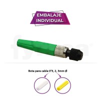 Conector mecánico fibra óptica FC/APC SM Monomodo verde
