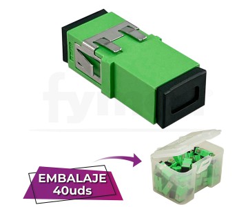 Adaptador fibra SC-SC APC SM Monomodo Sx Simplex verde