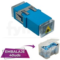 Adaptador fibra SC-SC PC SM Monomodo Sx Simplex azul
