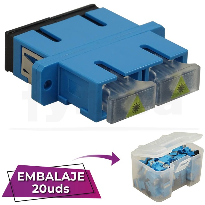 Adaptador fibra SC-SC PC SM Monomodo Dx Duplex...