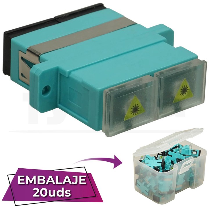 Adaptador fibra SC-SC PC MM OM3 Multimodo Dx...