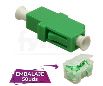 Adaptador fibra LC-LC APC SM Monomodo Sx Simplex verde