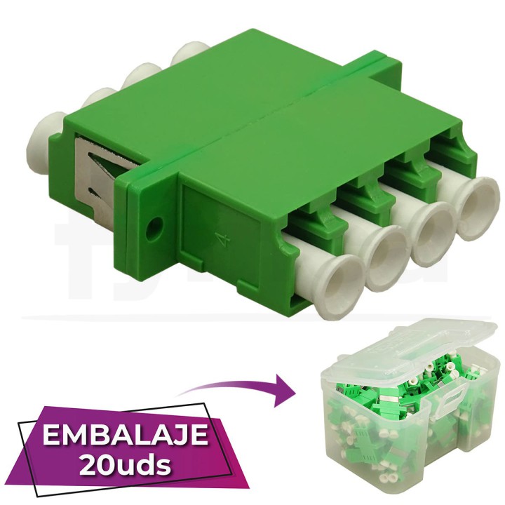 Adaptador fibra LC-LC APC SM Monomodo Cx...