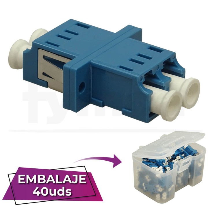 Adaptador fibra LC-LC UPC SM Monomodo Dx Duplex...