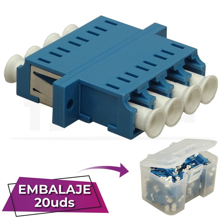 Adaptador fibra LC-LC UPC SM Monomodo Cx...