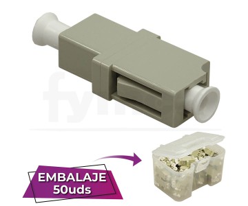 Adaptador fibra LC-LC PC MM OM1/2 Multimodo Sx Simplex beige