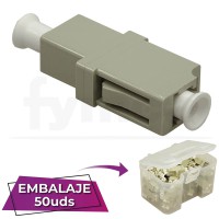 Adaptador fibra LC-LC PC MM OM1/2 Multimodo Sx Simplex beige