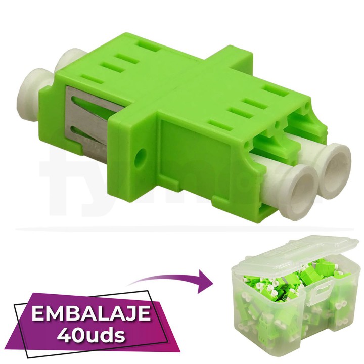Adaptador fibra LC-LC PC MM OM5 Multimodo Dx...