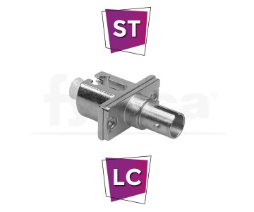 Adaptador híbrido fibra ST (hembra) - LC (hembra) SM...