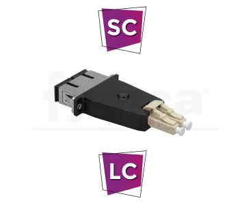Adaptador híbrido fibra SC (hembra) - LC (macho) MM...