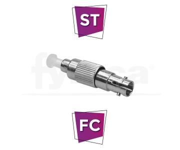 Adaptador híbrido fibra ST (hembra) - FC (macho) SM...