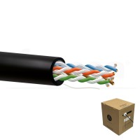 Cable datos Categoria 5E U/UTP 24AWG Caja carrete 305mt