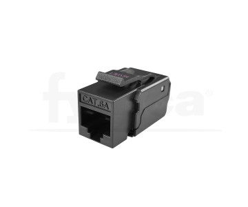 Keystone datos Cat6A UTP 90º 50µ" HQ negro 110, TK-5LM,...