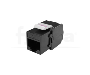 Keystone Cat6 UTP 180º 50µ" HQ negro 110, TK-5LM, sin...