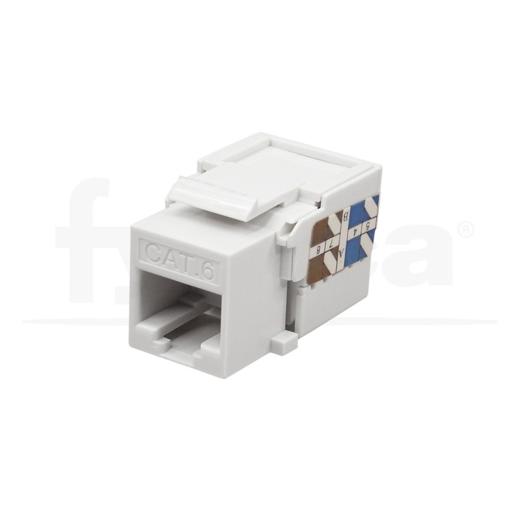 Keystone datos Cat6 UTP 90º 6µ" blanco, LSA