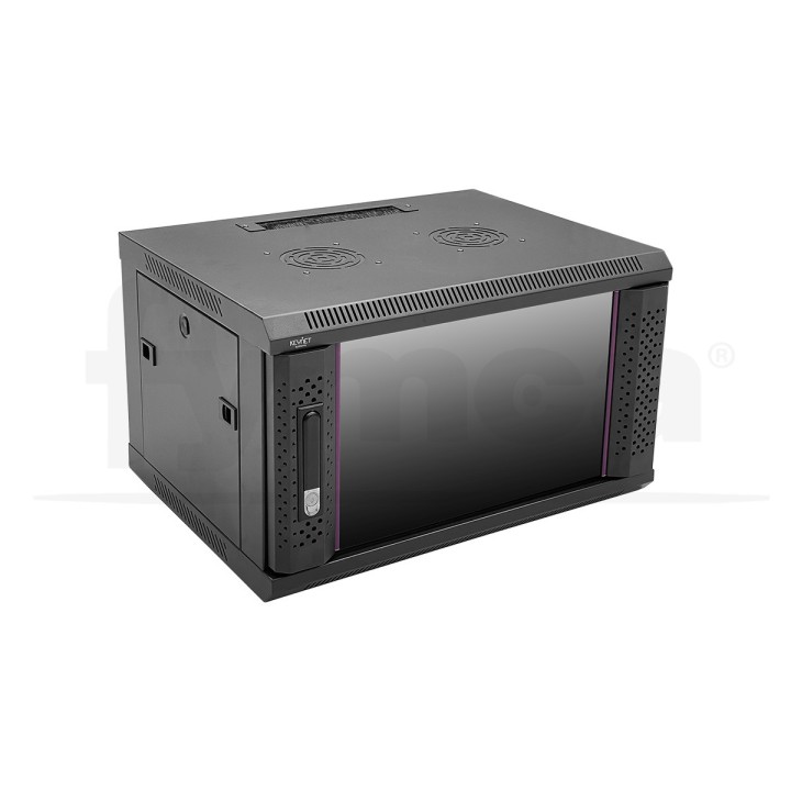 Armario rack GS a pared 6U 19" puerta de cristal