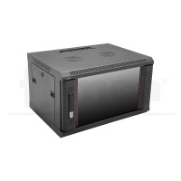 Armario rack GS a pared 9U 19" puerta de cristal desmontado