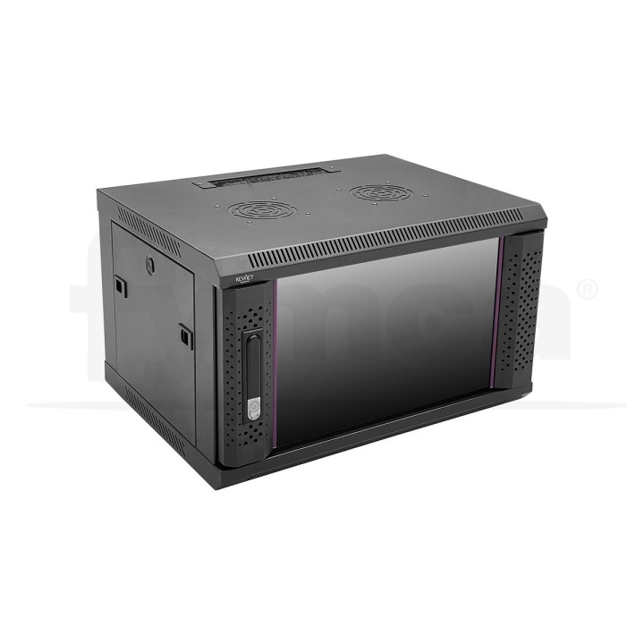 Armario rack GS a pared 9U 19" puerta de cristal