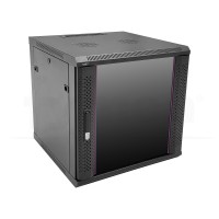 Armario rack GS a pared 12U 19" puerta de cristal desmontado